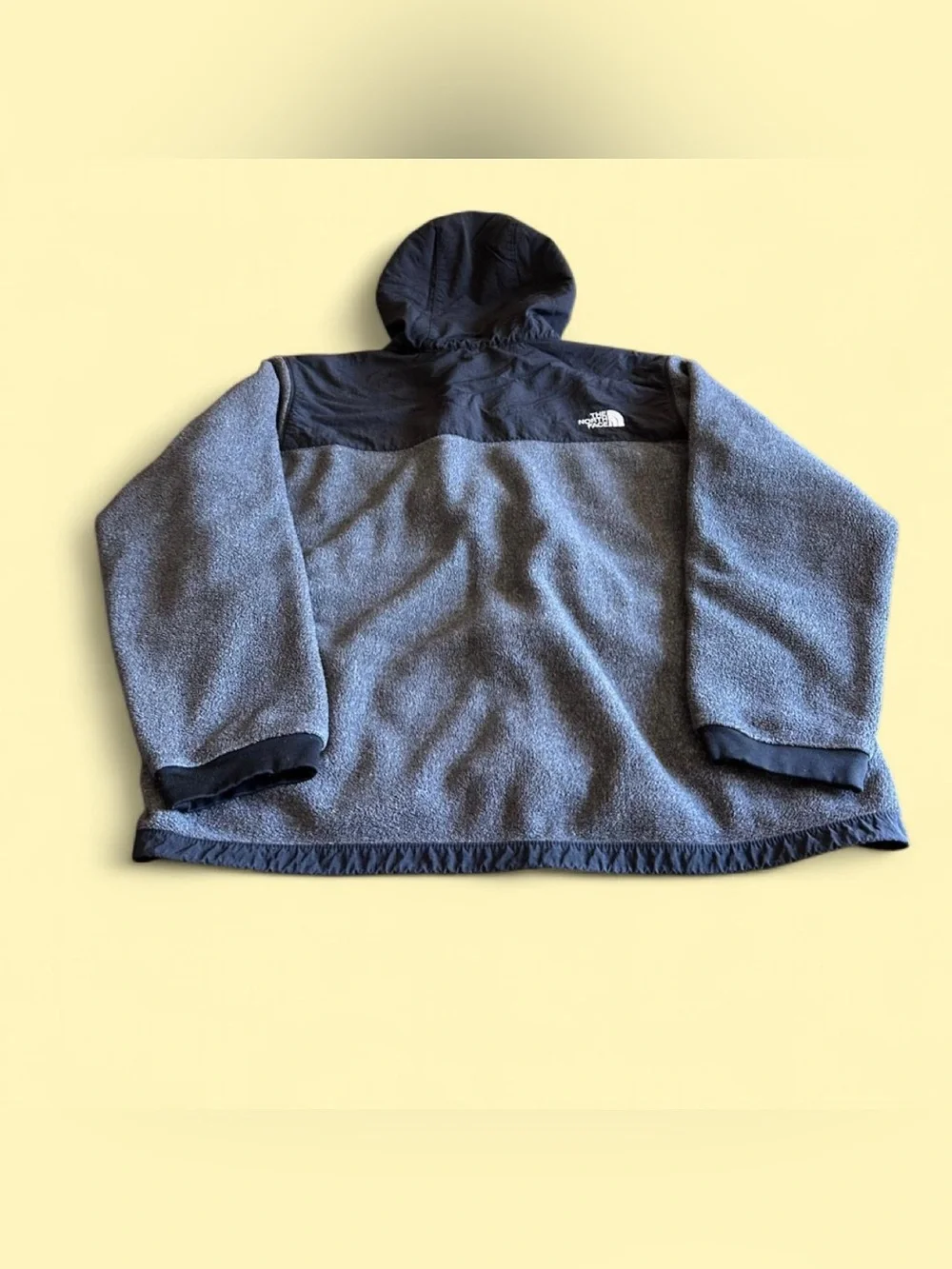 The North Face Denali Hooded Fleece Jacket Men’s XL Gray Black